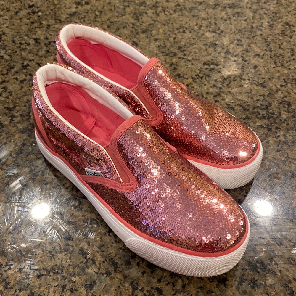pink sequins sneakers size 3